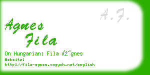 agnes fila business card